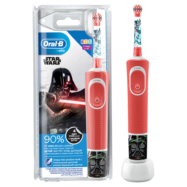 Купить Детская электрическая зубная щетка Oral-B Vitality 100 Kids Star Wars CLS (D100.413.2K)